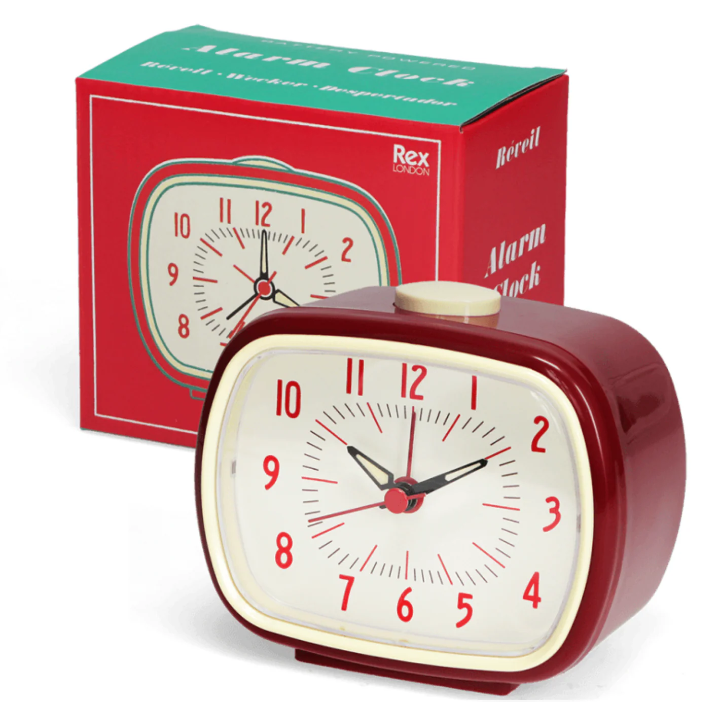 Retro Alarm Clock - Red