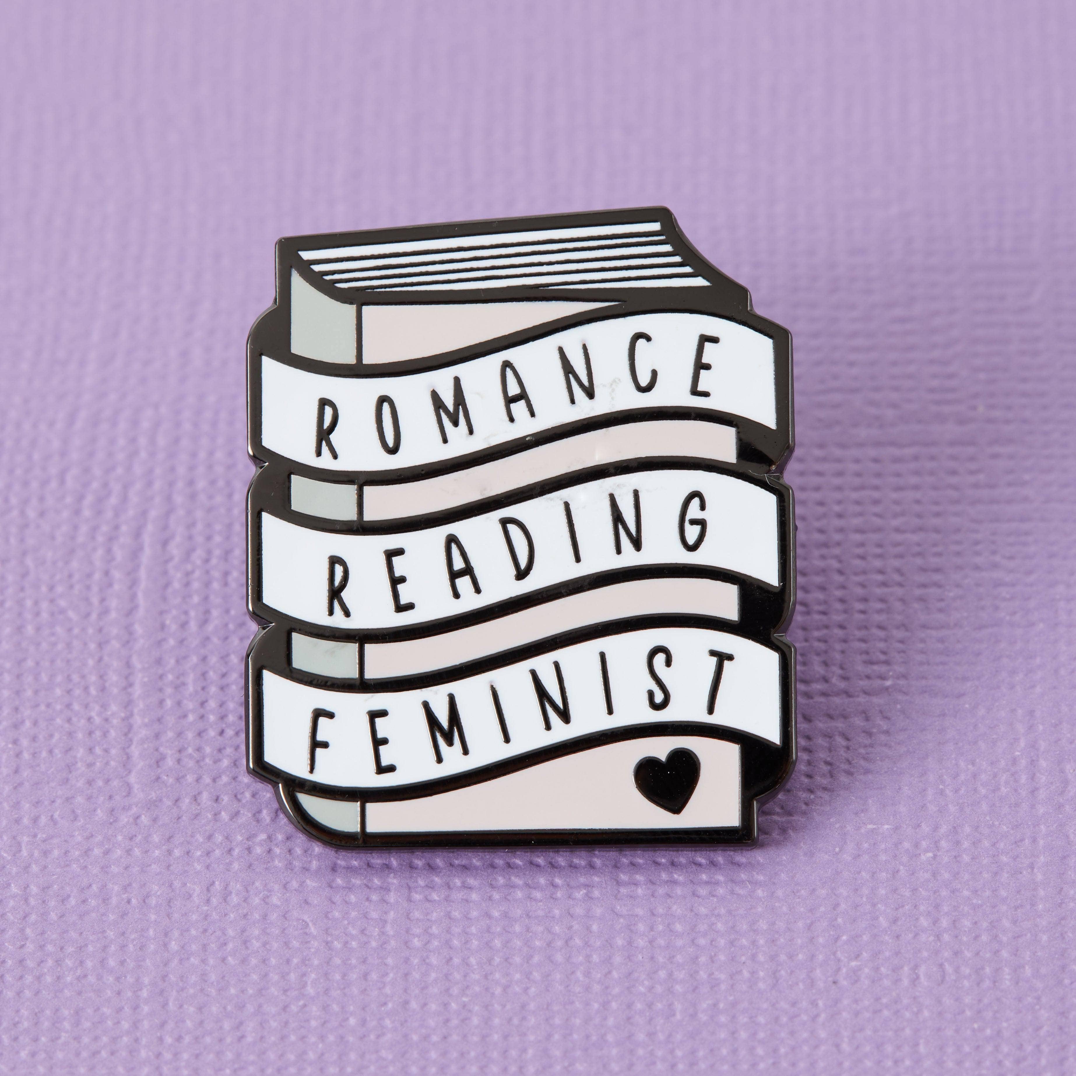 Romance Reading Feminist Enamel Pin - Image 3