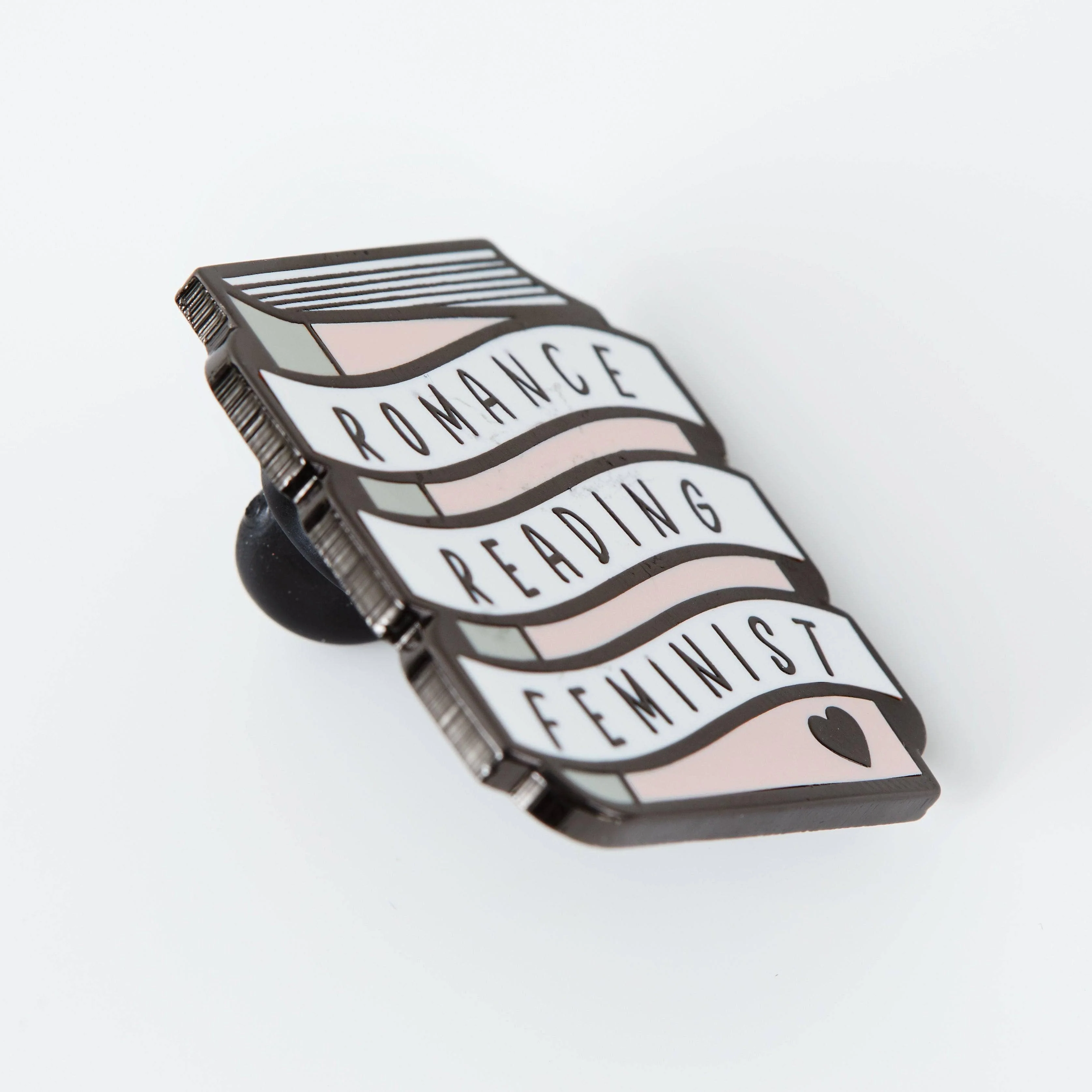 Romance Reading Feminist Enamel Pin - Image 4