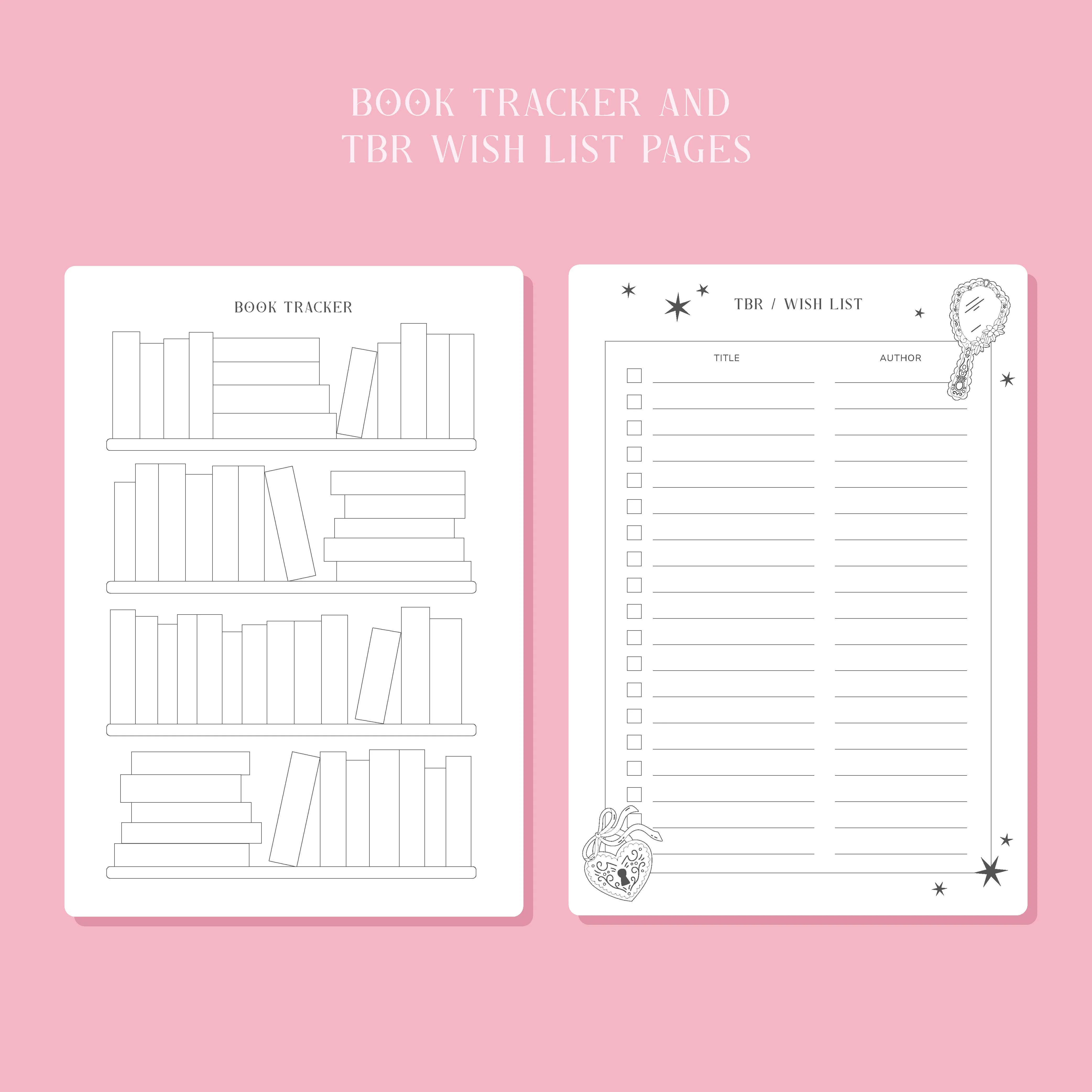 Romantasy Reading Journal – Literary 50 Book Review Notebook - Image 3
