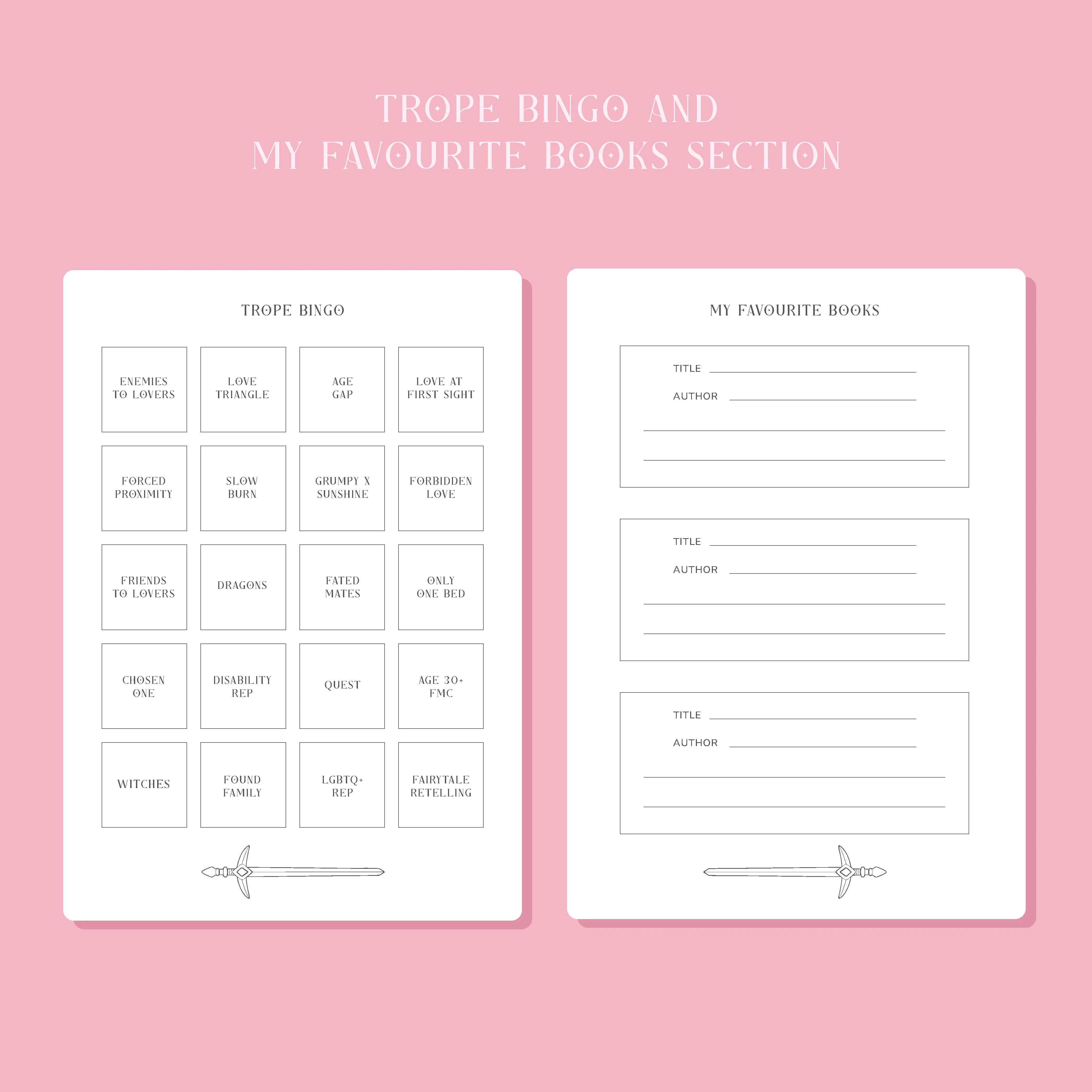 Romantasy Reading Journal – Literary 50 Book Review Notebook - Image 5