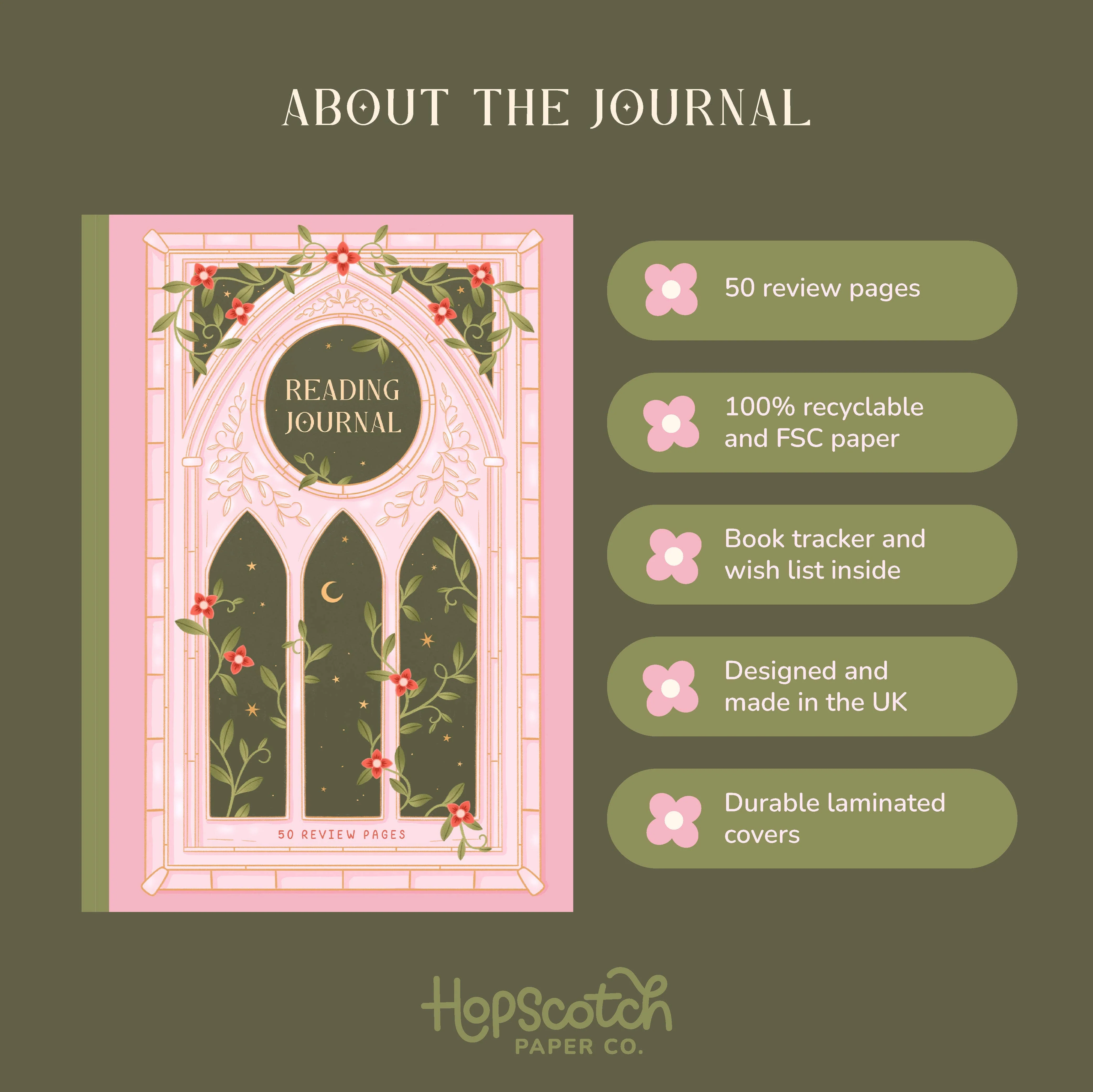 Romantasy Reading Journal – Literary 50 Book Review Notebook - Image 6