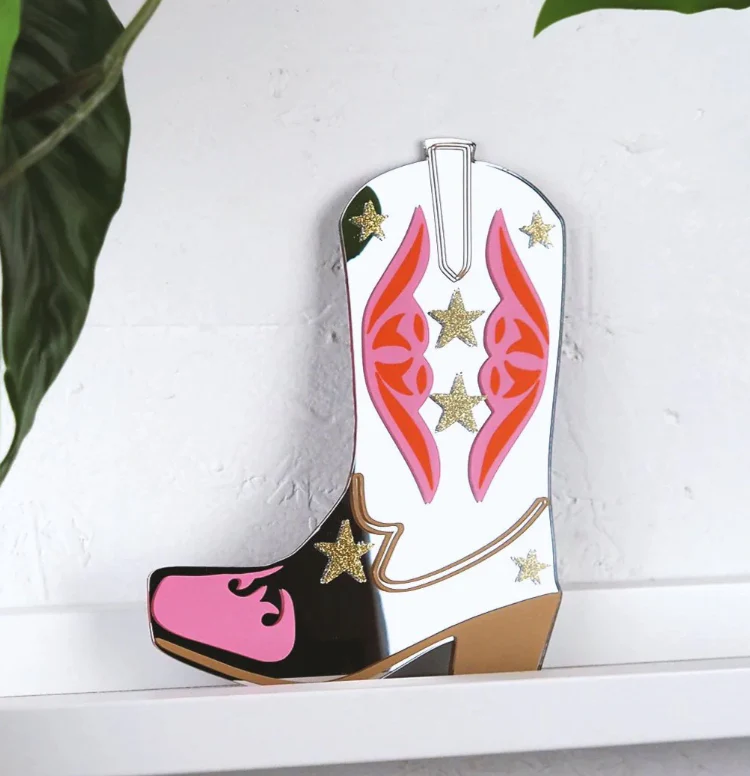 Rootin' Tootin' Cowboy Boot Mini Mirror