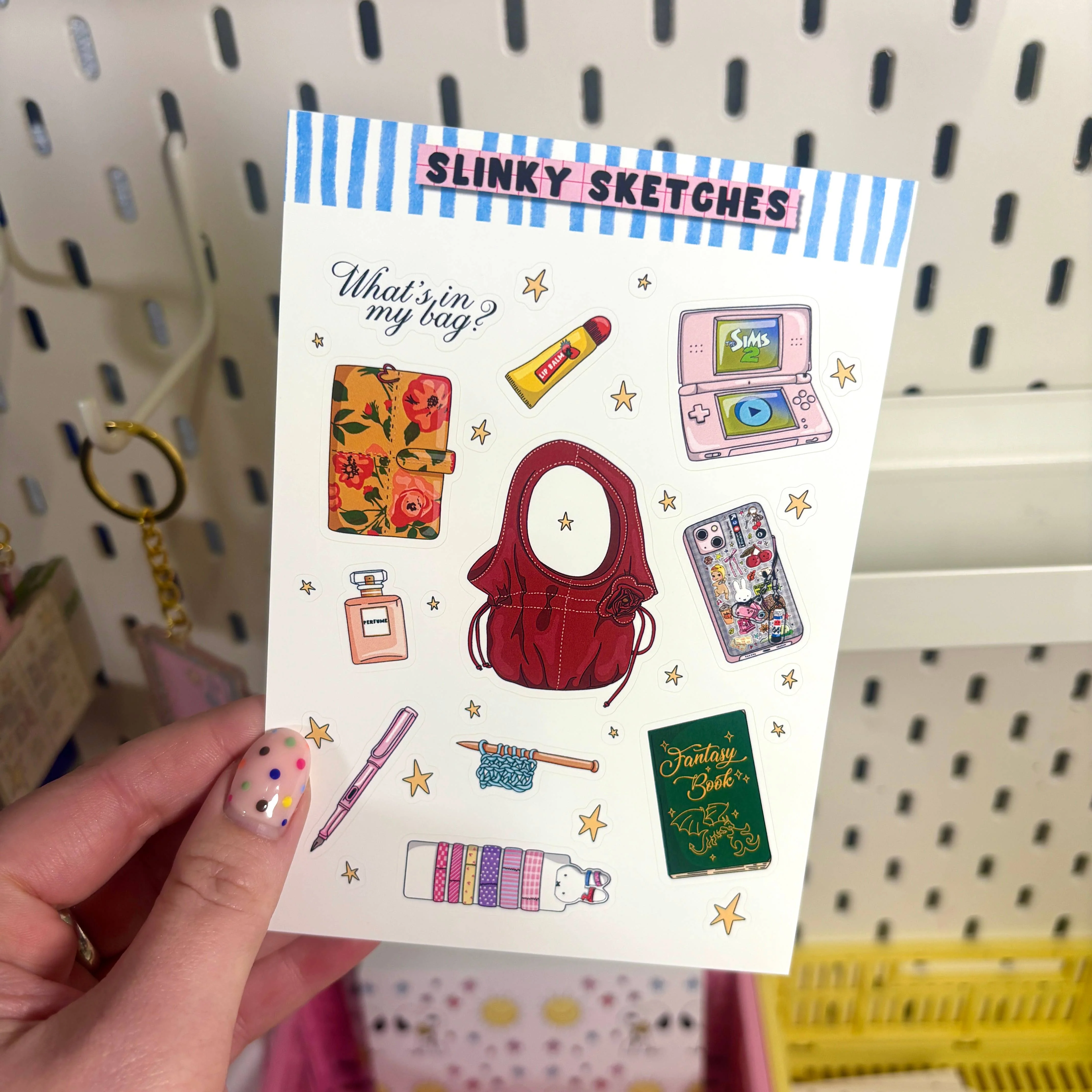 Slinkys Bag A6 Matte Sticker Sheet