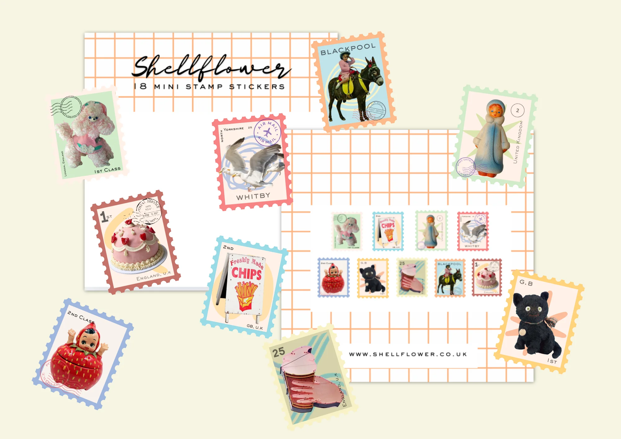 Stamps Washi Flake Stickers