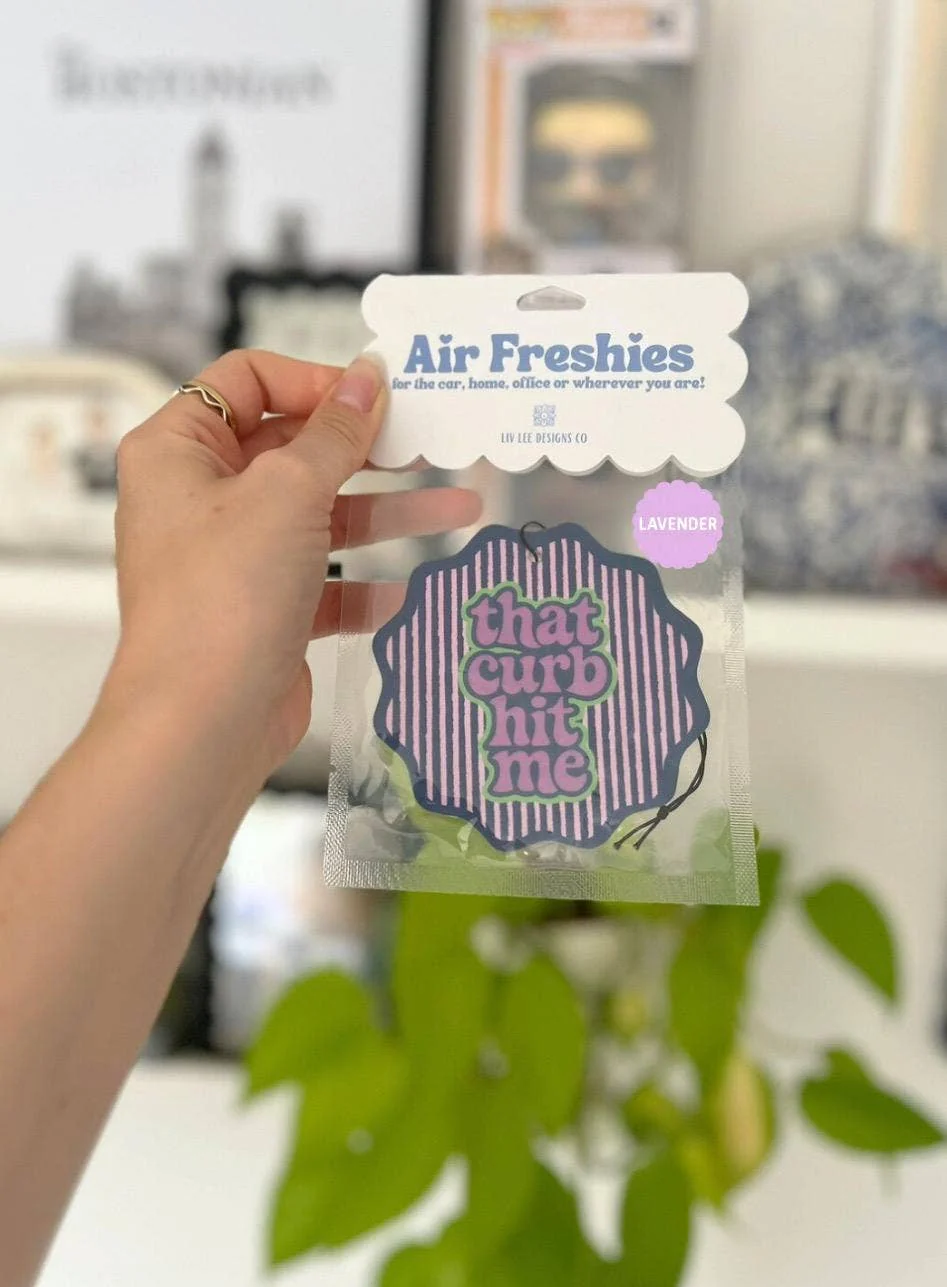 That Curb Hit Me Lavender Car Air Freshener - Image 2