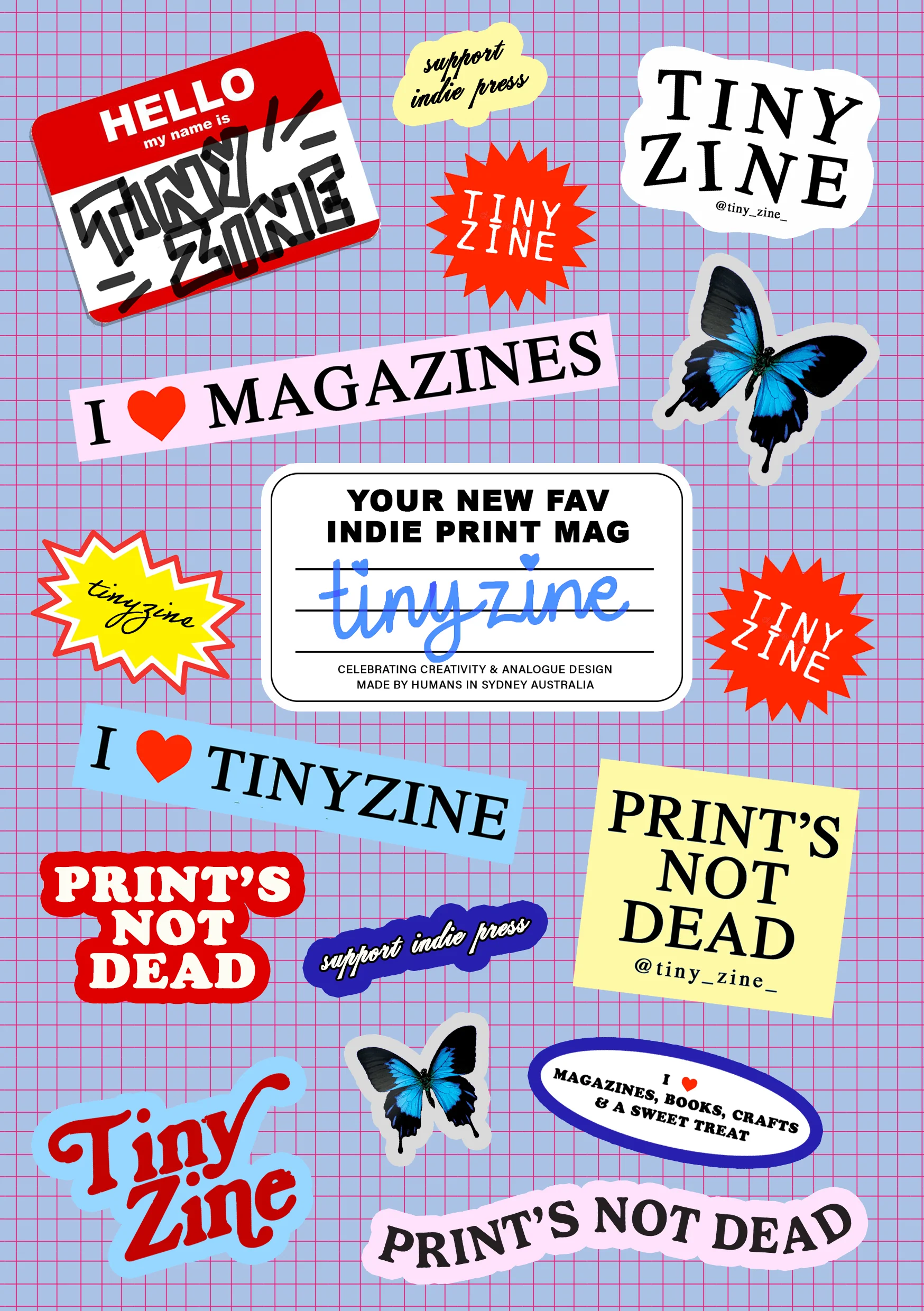 TINYZINE Official Sticker Sheet