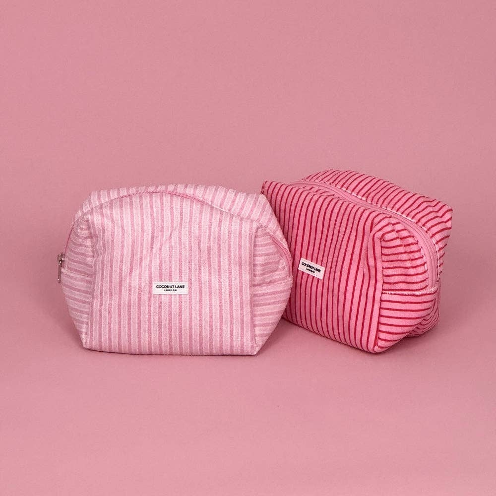Towel Makeup Bag - Cherry Stripe - Image 4