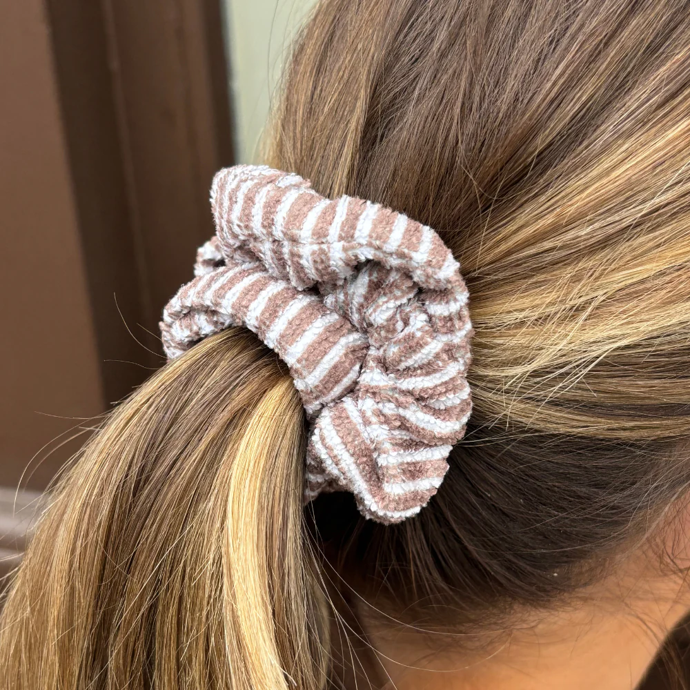 TOWEL Scrunchie - Chestnut Stripes - Image 5