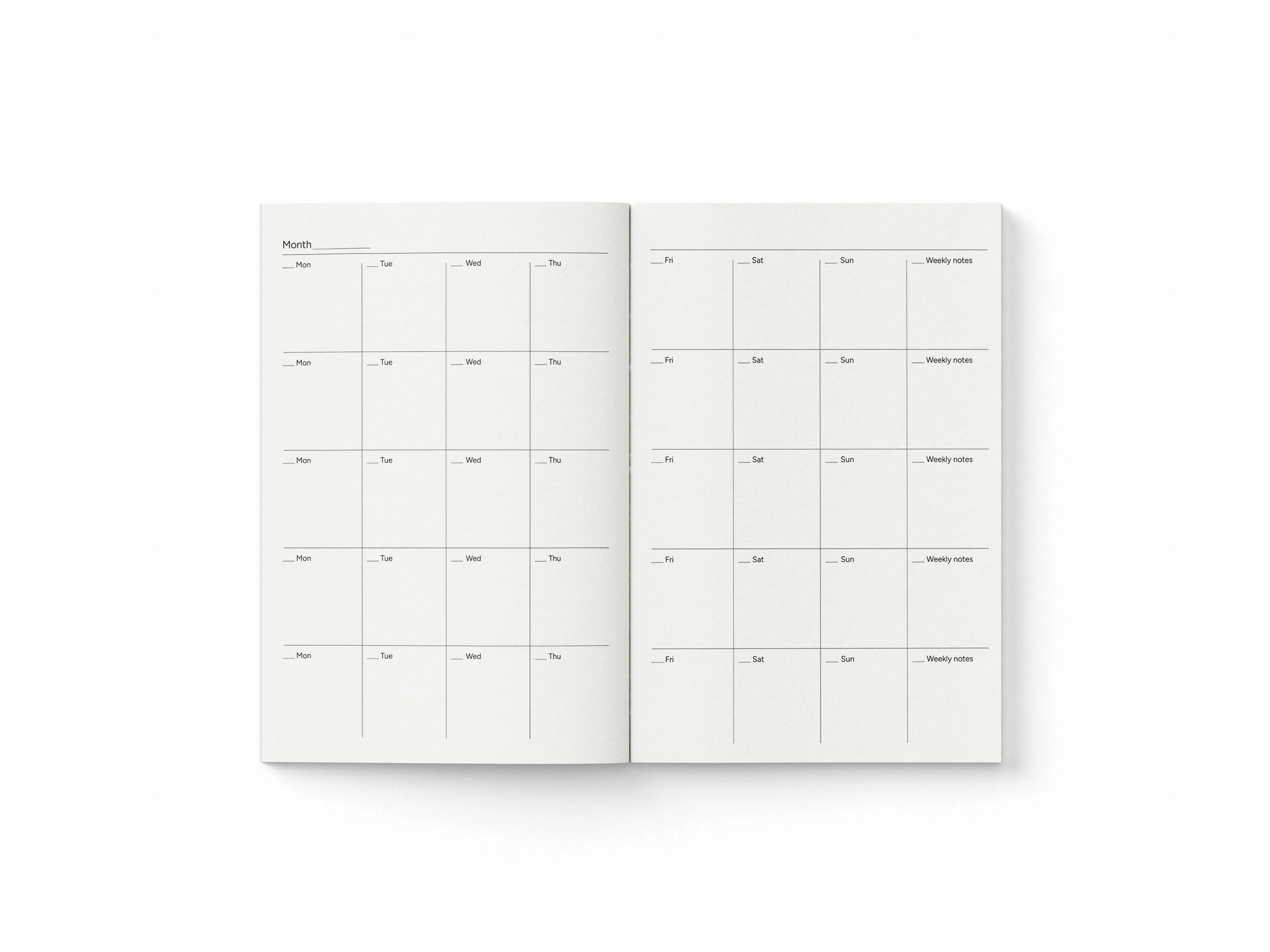 Undated Pocket Diary 2025/2026 | Mini A6 Daily Planner - Image 2