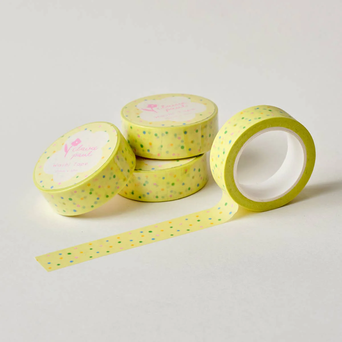 Yellow Polka Dots Washi Tape - Image 5